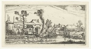 Farm egy csatornán, Haarlem közelében Tájképek (sorozat címe)