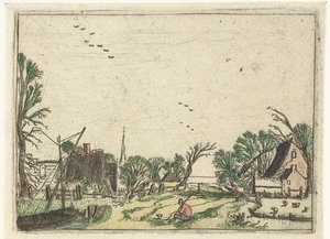 Falu Kis tájak (sorozat címe) alkotó: Esaias van de Velde