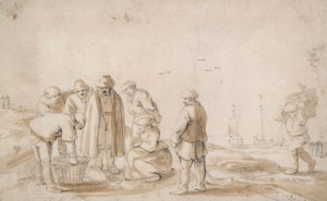 Halárusok a tengerparton alkotó: Esaias van de Velde