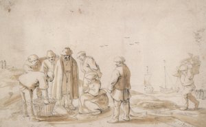 Halkereskedők a tengerparton alkotó: Esaias van de Velde