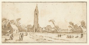 Spaarnwoude kilátása alkotó: Esaias van de Velde