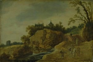 Sziklás táj egy kastéllyal alkotó: Esaias van de Velde