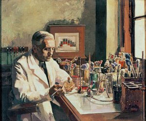 Sir Alexander Fleming (1881-1955), a penicillin felfedezője