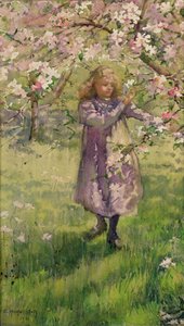 Almavirág szedése, 1901 alkotó: Ethel Horsfall Ertz