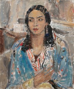 A kék kabát (olaj, vászon) alkotó: Ethel Walker