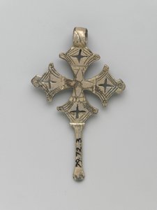 Függőkereszt hátlapja, Amhara (ezüst) alkotó: Ethiopian Ethiopian