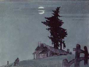 A tanya, 1937 (linómetszet) alkotó: Ethleen Palmer