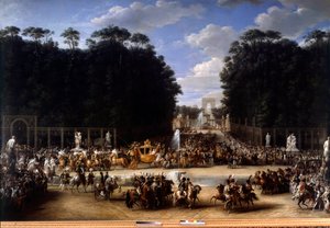 Napóleon és Marie Louise belépett a Tuileriák kertjébe (április 2