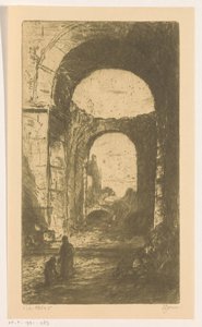 Palatijnsche ruïne Rómában (eredeti cím a tárgyon) alkotó: Etienne Bosch (signed by artist)