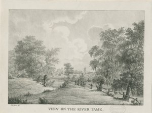 Tamworth – A Tame folyó: litográfia, nd [1796-1865]