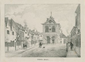 Tamworth – A városháza: litográfia, nd [1796-1865]