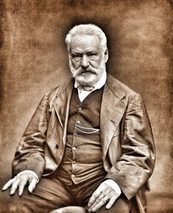 Victor Hugo portréja Etienne Carjat után- Digitálisan tisztított kép alkotó: Etienne Carjat
