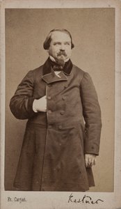 Jean-Georges Kastner zeneszerző portréja 1810-1867, 1867. alkotó: Etienne Carjat