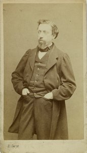 François-Auguste Gevaert zeneszerző portréja 1828-1908, c. 1870 alkotó: Etienne Carjat