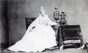 Sarah Bernhardt (1844-1923) Marie de Neubourg szerepében Victor Hugo (1802-85) Ruy Blas című filmjében, 1872 körül alkotó: Etienne Carjat