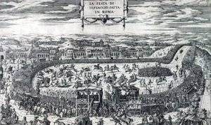 Dupérac Testaccio ünnepe 1554 alkotó: Etienne Duperac