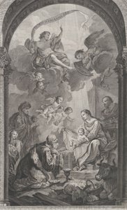 Az alapítottak kápolnája Párizsban: Gaspard mágusok és Melchior az E...-t imádják, 1752.