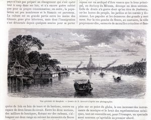 Bangkok általános képe. E. Bocourt rajza. alkotó: Etienne Gabriel Bocourt