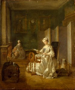 Belső két nővel, 1730-as évek vége – 1740-es évek eleje alkotó: Étienne Jeaurat