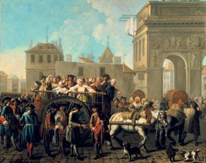Prostituáltak szállítása a Salpetriere-be, 1760-1770