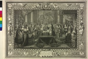 XIV. Lajos király és Mária Terézia osztrák király esküvője alkotó: Étienne Jeaurat
