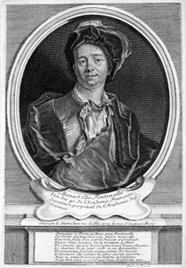 Bernard Le Bovier de Fontenelle, francia író (metszet) alkotó: Etienne Jehandier (after) Desrochers