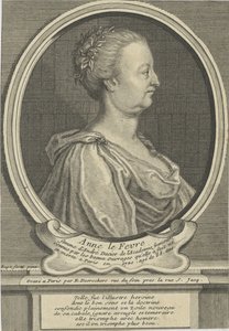 Anne Dacier portréja, születése Le Fèvre 1647-1720, 1720 körül.