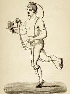 A futót a különböző tempóinak regisztrálására szolgáló készülékkel látták el a Popular Science Monthly 1875-ös publikációjából.