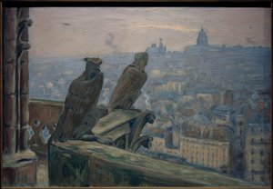Párizs a Notre-Dame felől nézve alkotó: Etienne Moreau-Nelaton