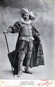 Constant Coquelin, más néven Coquelin aîné (1841 - 1909) Cyrano de Bergerac jelmezében (fotó)
