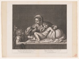 Mária alvás közben találkozott Krisztussal, de Doper János hallgatott Jézus Krisztus alszik (...) / Krisztus alszik Mária kebelében (...) (cím a tárgyon) alkotó: Etienne Picart