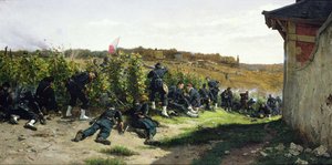 A Tirailleurs de la Seine a rueil-malmaisoni csatában, 1870. október 21-én, 1875.