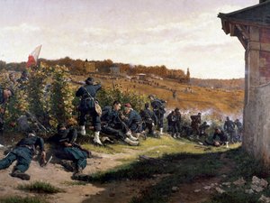 A Tirailleurs de la Seine a rueil-malmaison-i csatában, 1870. október 21., részlet
