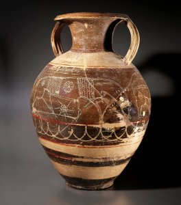 Etruszk művészet: amphora decoree a cappi festőtől alkotó: Etruscan