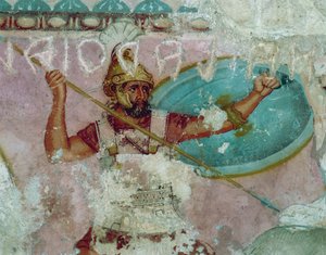Etruszk civilizáció, Amazonok szarkofágjának festménye, Tarquiniából alkotó: Etruscan