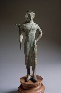 Etruszk civilizáció: „” felajánló figura”” bronzszobor, ie 480, 27 cm-re Isola di Fano, Olaszország alkotó: Etruscan