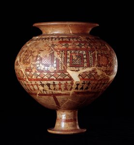 Etruszk civilizáció: olla váza a 3. sírból, Buccacce a Bisenzio nekropolisza – Kr.e. 7. század alkotó: Etruscan