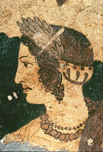 Velia Spurina portréja - Részlet - Freskó, Kr.e. 4. század alkotó: Etruscan