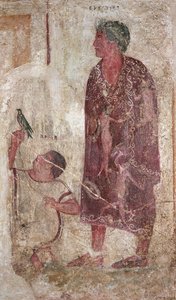 Vel Status és rabszolgája (falfestmény) alkotó: Etruscan Etruscan