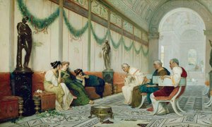 Római épület belseje figurákkal, 1880 körül (olaj, vászon)