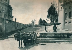 A Vatikán hátsó részén, a Múzeumok és a Pénzverde közelében, Róma, Olaszország, 1927