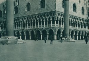 A Dózsa-palota sarka a Piazzetta di San Marco-n, Velence, Olaszország, 1927 alkotó: Eugen Poppel