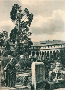Kert a Diocletianus-fürdő Múzeumában, Róma, Olaszország, c1926 1927 alkotó: Eugen Poppel