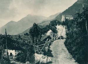 Táj a tiroli várral, Merano, Dél-Tirol, Olaszország, 1927 alkotó: Eugen Poppel