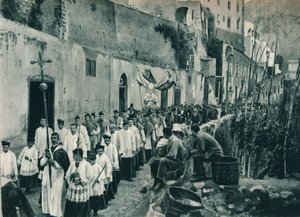 Felvonulás, Capri, Olaszország, 1927 alkotó: Eugen Poppel