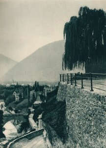 Kilátás a városra, Merano, Dél-Tirol, Olaszország, 1927 alkotó: Eugen Poppel