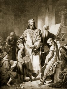 Nagy Károly és tudósai, illusztráció a "Hutchinson