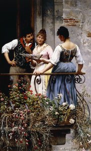 Az erkélyen, 1889