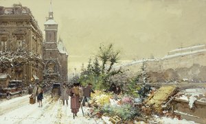 Virágpiac; Virágpiac alkotó: Eugene Galien Laloue
