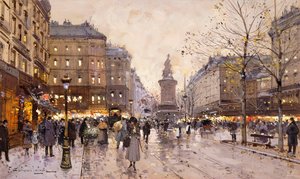 Egy őszi este Párizsban alkotó: Eugene Galien Laloue